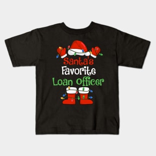 Santa's Favorite Loan Officer Funny Christmas Pajamas Kids T-Shirt